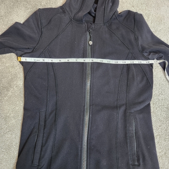 Lululemon Daily Practice Jacket Full Zip Black Hooded Sweatshirt Hoodie Size 6 - Picture 7 of 15
